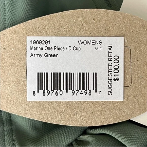 PRANA NWT WOMEN’S MARINA ONE PIECE SWIMSUIT ARMY GREEN XS/32D S/34D - Picture 5 of 13